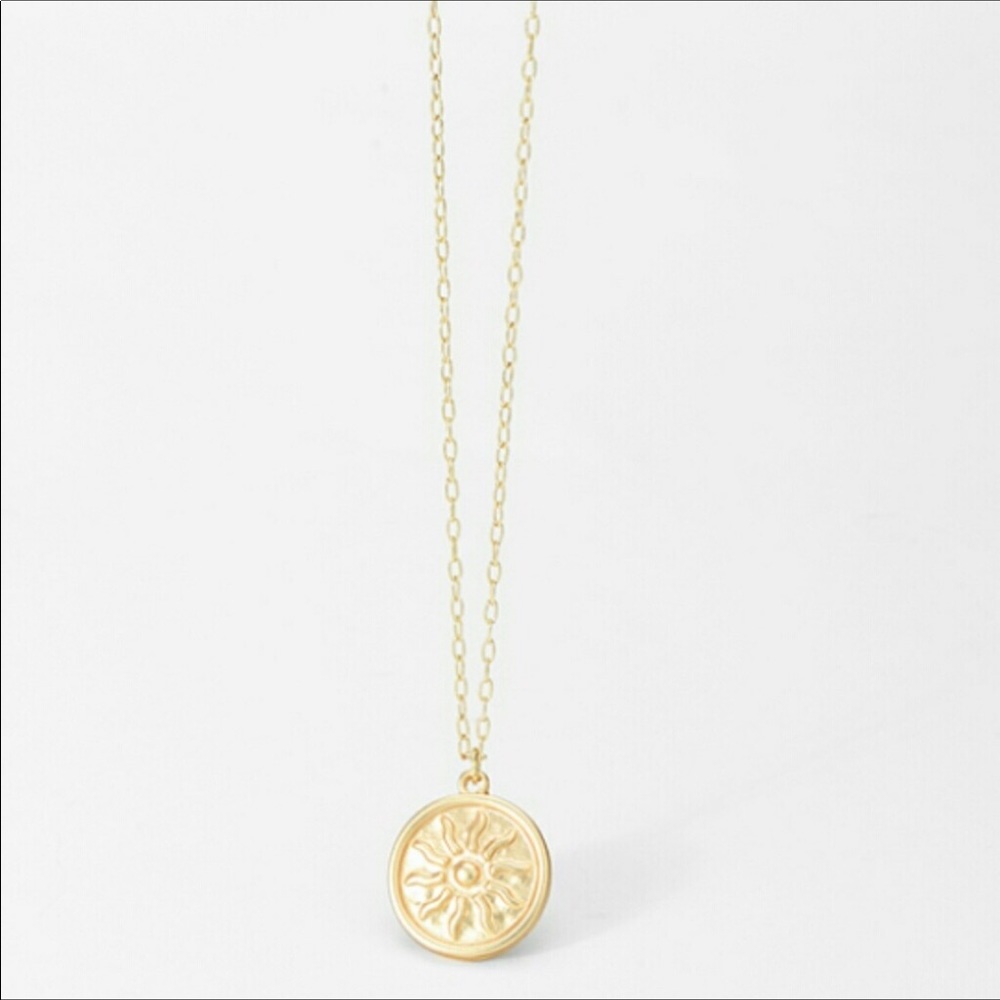 18K artisan made sun medallion festival necklace - Picture 6 of 6